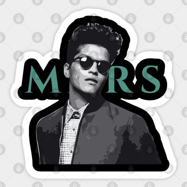 Bruno Mars Tribute - Bruno Michael Jackson Prince Kendrick Lamar Sza Ed Sheeran Music Lauryn Hill Anderson Paak Sticker by TributeDesigns